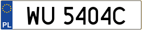 Trailer License Plate